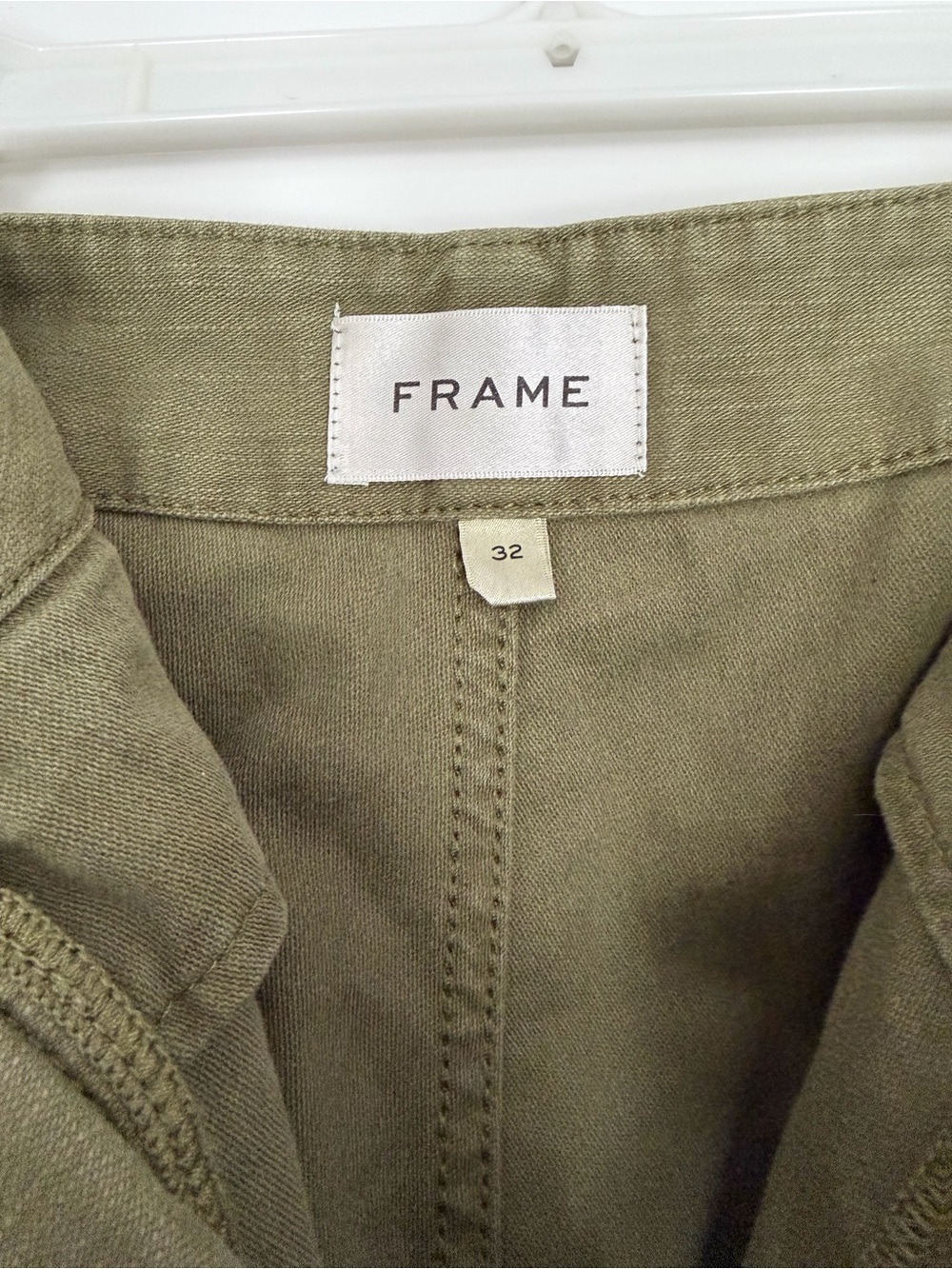 Frame High Waist Utility Barrel Pants - Washed Winter Moss - Picture 7 of 9
